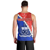 (Custom Personalised) Happy Samoan Fathers Day Men Tank Top Hibiscus Mix Polynesian Pattern LT14 - Polynesian Pride