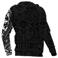 ANZAC New Zealand Hoodie, Maori Poppies Tattoo Pullover Hoodie White - Polynesian Pride