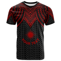 Marshall Islands Custom T Shirt Polynesian Armor Style Red Unisex Red - Polynesian Pride