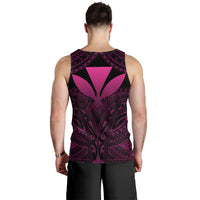 Hawaiian Kanaka Map Polynesian Maui Men's Tank Top - Pink - Brad Style - AH - Polynesian Pride