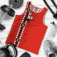 Hawaii - Lahainaluna High Mix Kakau Men Tank Top LT6 Red - Polynesian Pride