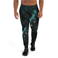 New Zealand Jogger - New Zealand Coat Of Arms With Turtle Blooming Hibiscus Turquoise Turquoise - Polynesian Pride