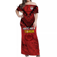 MMT Tonga Rugby Matching Dress and Hawaiian Shirt Ngatu Mate Maa Tonga Grunge LT13 - Polynesian Pride