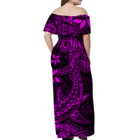 Polynesian Matching Dress and Hawaiian Shirt Pink Hawaiian Tribal Hammerhead Shark LT14 - Polynesian Pride