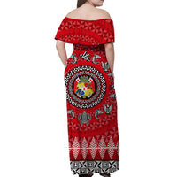 Mate Ma'a Tonga Ngatu Fonu Rugby Matching Dress and Hawaiian Shirt LT6 - Polynesian Pride