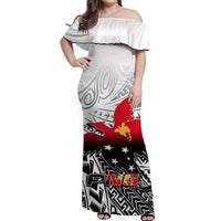 Custom Papua New Guinea with Polynesian Patterns Matching Dress and Hawaiian Shirt LT6 - Polynesian Pride