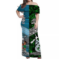 Polynesian Matching Hawaiian Shirt and Dress New Zealand Fiji Together Green LT8 - Polynesian Pride