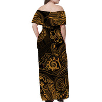 Hawaii Shaka Polynesian Matching Dress and Hawaiian Shirt Matching Couples Outfit Unique Style Gold LT8 - Polynesian Pride