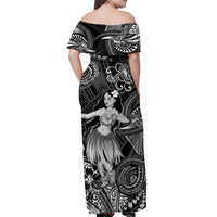 Hawaii Hula Girl Polynesian Matching Dress and Hawaiian Shirt Matching Couples Outfit Unique Style Black LT8 - Polynesian Pride