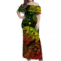 Hawaii Turtle Polynesian Matching Dress and Hawaiian Shirt Matching Couples Outfit Plumeria Flower Unique Style Reggae LT8 No Shirt Reggae - Polynesian Pride
