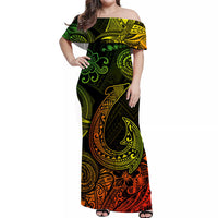 Hawaii Fish Hook Polynesian Matching Dress and Hawaiian Shirt Matching Couples Outfit Unique Style Reggae LT8 - Polynesian Pride