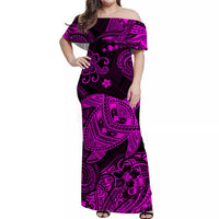 Hawaii Turtle Polynesian Matching Dress and Hawaiian Shirt Matching Couples Outfit Plumeria Flower Unique Style Pink LT8 No Shirt Pink - Polynesian Pride