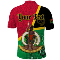 Custom Vanuatu Polo Shirt Aboriginal Turtle Mix Sand Drawing LT13 - Polynesian Pride