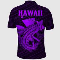 Custom Hawaii Polo Shirt Kakau Kanaka Maoli Combine Polynesian Shark Ver.05 LT14 - Polynesian Pride