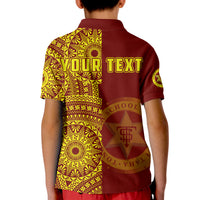Custom Tonga High School Polo Shirt Tongan Ngatu Pattern LT14 - Polynesian Pride
