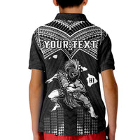 Custom Hawaii Polo Shirt Hawaiian Warrior With Weapon Polynesian Ver.01 LT14 - Polynesian Pride