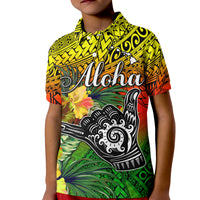 Custom The Shaka Hawaii Polo Shirt Tropical Flowers Reggae Version LT13 - Polynesian Pride
