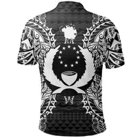 Pohnpei Polo Shirt Pohnpei Flag Map Polynesian Tattoo Black - Polynesian Pride