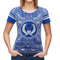 Pohnpei All T Shirt Pohnpei Coat Of Arms Polynesian Flag Color - Polynesian Pride