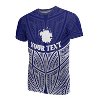 Pohnpei Polynesian Custom T Shirt Blue Pride Map And Seal Unisex Blue - Polynesian Pride