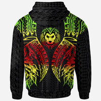 Pohnpei Zip up Hoodie Polynesian Lion Head Reggae Style - Polynesian Pride