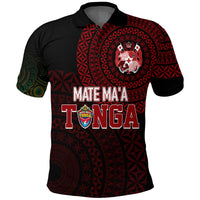 Custom Aussie Wallabies Mix Mate Maa Tonga Polo Shirt Ver 01 LT7 Black - Polynesian Pride