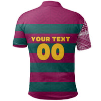 Custom Fasi Maufanga Football Polo Shirt Tattoo Style LT16 - Polynesian Pride