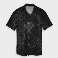 Matching Dress and Hawaiian Shirt Polynesian Turtle Hammerhead Shark Ray Kanaka Hawaii Circle Grey RLT14 - Polynesian Pride