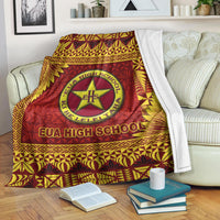 Tonga Eua High School Premium Blanket Simplified Version LT8 White - Polynesian Pride