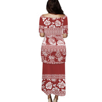 Polynesian Puletasi Dress Hibiscus Tropical Leaves Pattern Ver.04 LT14 - Polynesian Pride