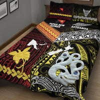 New Zealand And Papua New Guinea Quilt Bed Set Together - Yellow LT8 - Polynesian Pride