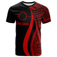 Cook Islands T Shirt Red Polynesian Tentacle Tribal Pattern Unisex Red - Polynesian Pride