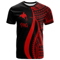Papua New Guinea T Shirt Red Polynesian Tentacle Tribal Pattern Unisex Red - Polynesian Pride