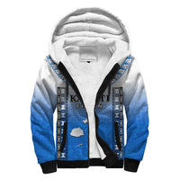 Personalised Fiji Sherpa Hoodie Kaiviti Fijian Special Tapa Pattern LT14 Unisex Blue - Polynesian Pride