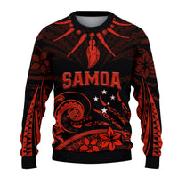 (Custom Personalised) Samoa Tatau Sweater Red Polynesian Ula Nifo LT13 Unisex Red - Polynesian Pride
