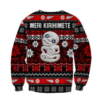 New Zealand Hei Tiki Christmas Sweatshirt Maori Meri Kirihimete LT13 - Polynesian Pride