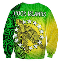 Cook Islands Sweatshirt Cook Islands Coat Of Arms Turtle Polynesian LT14 - Polynesian Pride
