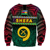 Shefa Province Sweatshirt Vanuatu Pig Tusk Polynesian Flag Style LT14 - Polynesian Pride