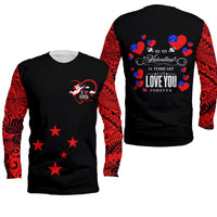 Samoa Valentine Day Couple Long Sleeve Shirt - LT2 No Men - Polynesian Pride