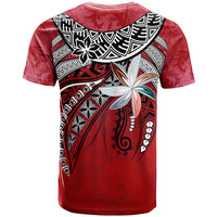 American Samoa T Shirt Fanciful Forest Red Color - Polynesian Pride