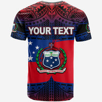 Custom Samoa T Shirt Mix Flag LT6 - Polynesian Pride