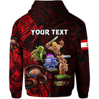 Custom Tahiti Eimeo Teahamai PC Zip Hoodie Team Varua Ino Black LT8 - Polynesian Pride
