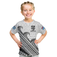 (Custom Text And Number) Fiji Sevens Rugby T Shirt KID Fijian 7s Tapa Polynesian Art LT14 Youth XL Size14 - Polynesian Pride
