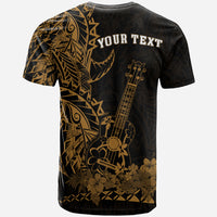 Custom Hawaii Polynesian T Shirt Ukulele Gold LT13 - Polynesian Pride