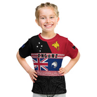 Papua New Guinea and New Zealand T Shirt KID Maori PNG and NZ LT13 Youth XL Size14 - Polynesian Pride
