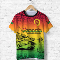 Vanuatu Peaceful T Shirt Independence Anniversary LT13 Unisex Red - Polynesian Pride