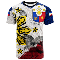 Philippines Filipino Tribal Eagle T Shirt LT2 WHITE - Polynesian Pride