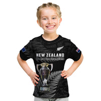 New Zealand 2022 Rugby T Shirt KID Black Fern Proud Champions RWC LT14 Youth XL Size14 - Polynesian Pride