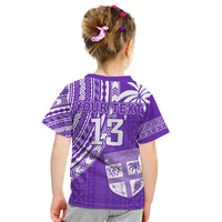 (Custom Text and Number) Fiji Rugby Sevens T Shirt Fijian 7s Tapa Polynesian Purple LT13 - Polynesian Pride