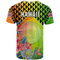 Happy Hawaii Fathers Day T Shirt Hawaiian Tribal Kanaka Maoli Hibiscus LT14 - Polynesian Pride